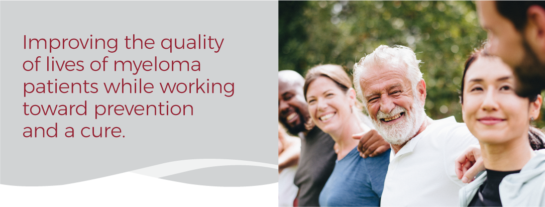 International Myeloma Mission Statement with picture of diverse group of people